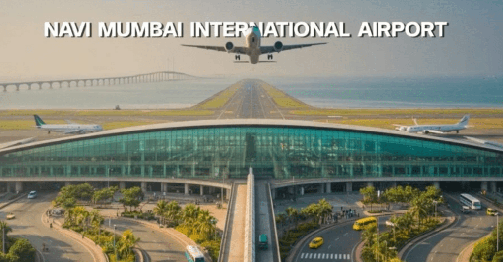 Navi Mumbai International Airport : “NMIA First Flight” : अब नवी मुंबई से भरें उड़ान, 20 हजार करोड़ का एयरपोर्ट शुरू, मिला “Water Cannon Salute”, Gautam Adani ने किया&nbsp;स्वागत।